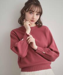 couture brooch | 【洗える/スカラデザイン】パフスリーブ ニット(ニット/セーター)