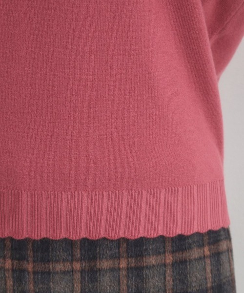 couture brooch（クチュールブローチ）の「【洗える/スカラデザイン】パフスリーブ ニット（ニット/セーター・レディース・ブルー系その他/ピンク系/ブラック/オフホワイト・42/38/36）」の13枚目の写真