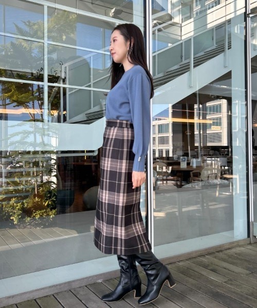 couture brooch（クチュールブローチ）の「【洗える/スカラデザイン】パフスリーブ ニット（ニット/セーター・レディース・ブルー系その他/ピンク系/ブラック/オフホワイト・42/38/36）」の18枚目の写真