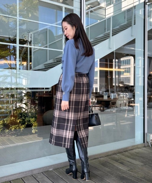 couture brooch（クチュールブローチ）の「【洗える/スカラデザイン】パフスリーブ ニット（ニット/セーター・レディース・ブルー系その他/ピンク系/ブラック/オフホワイト・42/38/36）」の19枚目の写真