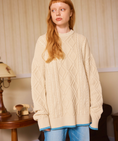 HERETIC(ヘレティック)の「DADDY FRENCH CABLE KNIT / cream(ニット/セーター・レディース・その他・FREE)」の1枚目の写真