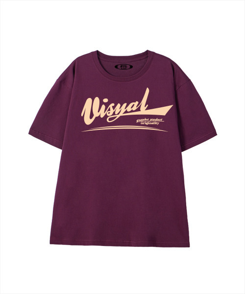 BY.L(バイエル)の「パッケージングロゴ半袖Tシャツワイン(Tシャツ/カットソー・メンズ・その他・MEDIUM/LARGE/X-LARGE)」の1枚目の写真