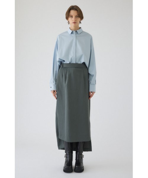 RIM.ARK（リムアーク）の「Oversized asymmetry SH オーバーサイズドアシンメトリーシャツ（シャツ/ブラウス・レディース・チャコールグレー/ライトブルー/ブルー/ホワイト・FREE）」の3枚目の写真