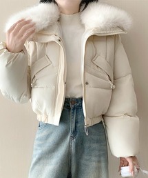 ダウンジャケット/コート（ホワイト/白色系・フェイクファー