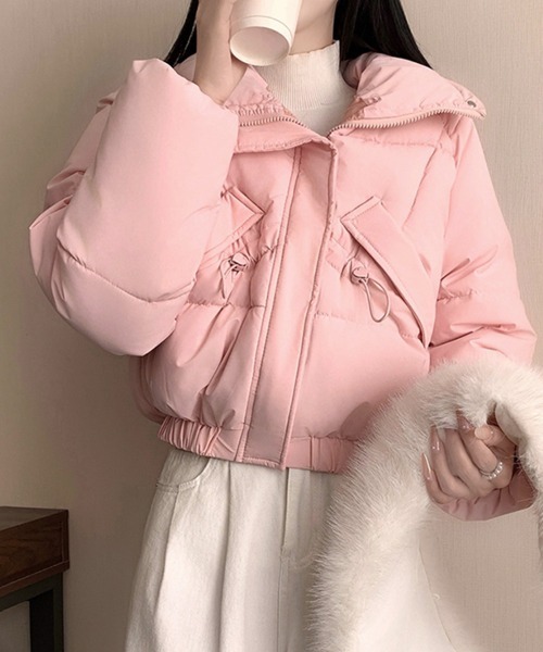 セール】フェイクファー付きショートジャケット（ダウンジャケット
