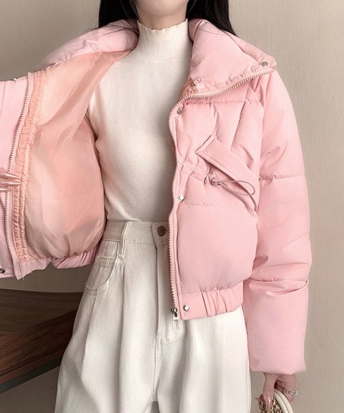 フェイクファー付きショートジャケット（ダウンジャケット/コート