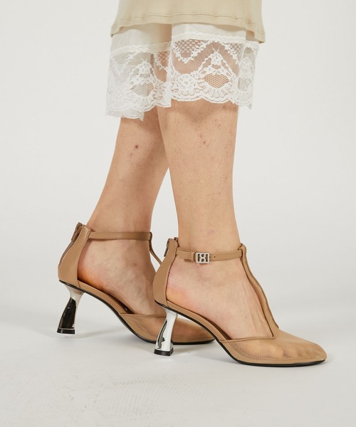 PRANK PROJECT（プランクプロジェクト）の「Tストラップメッシュサンダル / T-Strap Separate Mesh Sandals（サンダル・レディース・ブラック/ベージュ・36/37/38）」の4枚目の写真