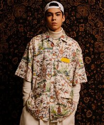 COME（シーオーエムイー）の「[UNISEX] Printed Linen-Blend Short-Sleeved Jacket (Multicolor)（シャツ/ブラウス）」