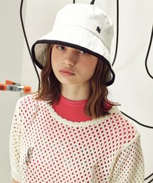 SLEEPYSLIP（スリーピースリップ）の「[unisex]PIGMENT TRIM WHITE BUCKET HAT（ハット）」