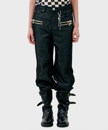NILLRING（ニルリン）の「P12.00 Zip point pants _ Black（デニムパンツ）」