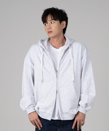 EXCURSE（エクスカース）の「オリジナルオーバーサイズフードパーカージップアップ（2WAY）メランジ（パーカー）」