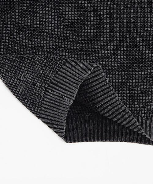 SHORT ROUND（ショートラウンド）の「SHORT ROUND/コンパクトフィットワッフルニットプルオーバー（ニット/セーター・メンズ・ブラック系その他/ネイビー・LARGE/MEDIUM）」の6枚目の写真