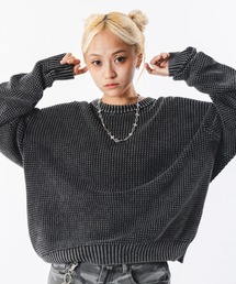 SHORT ROUND | SHORT ROUND/コンパクトフィットワッフルニットプルオーバー(ニット/セーター)