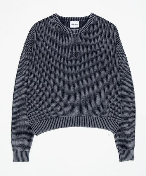 SHORT ROUND（ショートラウンド）の「SHORT ROUND/コンパクトフィットワッフルニットプルオーバー（ニット/セーター・メンズ・ブラック系その他/ネイビー・LARGE/MEDIUM）」の20枚目の写真