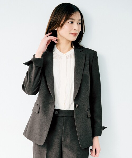UNTITLED(アンタイトル)の「杢調テーラージャケット(テーラードジャケット・レディース・ネイビー/グレー系その他・01/02)」の4枚目の写真