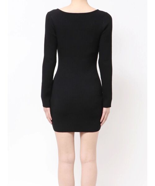 GYDA(ジェイダ)の「GGプレート long sleeveニットワンピース(ワンピース・レディース・ブラック/シルバー・FREE)」の9枚目の写真