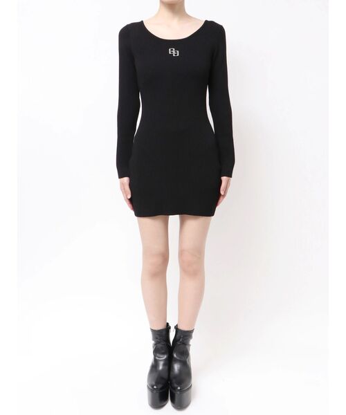 GYDA(ジェイダ)の「GGプレート long sleeveニットワンピース(ワンピース・レディース・ブラック/シルバー・FREE)」の14枚目の写真