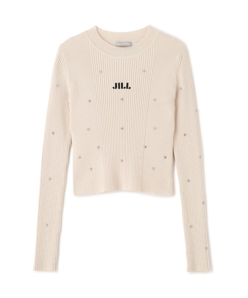 JILL by JILL STUART（ジルバイジルスチュアート）の「◇ビジューコンパクトロゴニット（ニット/セーター・レディース・ブラック/ピンク/ホワイト系その他・FREE）」の6枚目の写真
