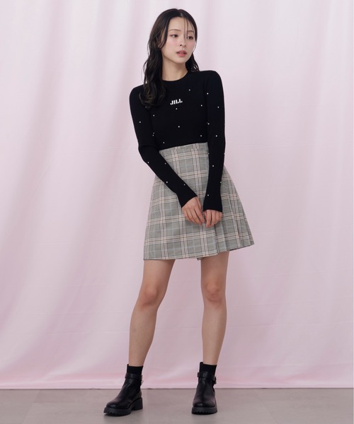 JILL by JILL STUART（ジルバイジルスチュアート）の「◇ビジューコンパクトロゴニット（ニット/セーター・レディース・ブラック/ピンク/ホワイト系その他・FREE）」の14枚目の写真
