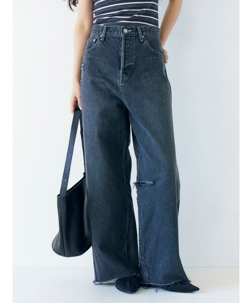 クラッシュデザインカーブデニム（デニムパンツ）｜Ungrid（アン