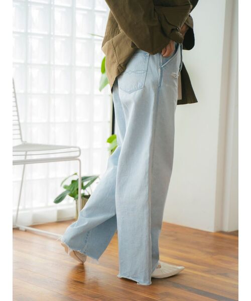 ungrid カーブデザインデニム セール】クラッシュデザインカーブデニム（デニムパンツ）｜Ungrid