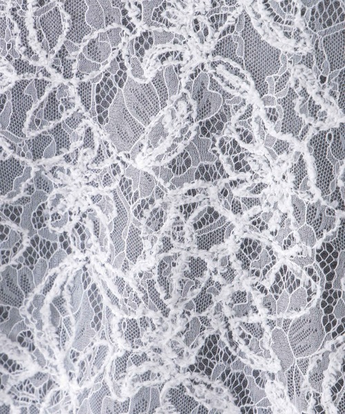 NANO universe（ナノユニバース）の「レースレイヤードニットプルオーバー（ニット/セーター・レディース・ホワイト/ブラック・FREE）」の22枚目の写真