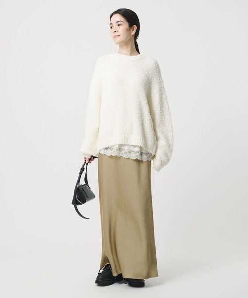 BEAUTY&YOUTH UNITED ARROWS(ビューティーアンドユースユナイテッドアローズ)の「ポリエステルサテン マーメイドフレアスカート(スカート・レディース・ベージュ/ブラック/オフホワイト・XS/S/M/L)」の9枚目の写真