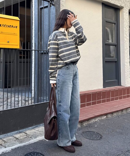 fredy emue（フレディエミュ）の「【待望の新色＆サイズ展開追加／@sora_522m企画】BASIC STRAIGHT DENIM（デニムパンツ・レディース・ブルー/ブラック/アイボリー・37/36/34/38）」の8枚目の写真