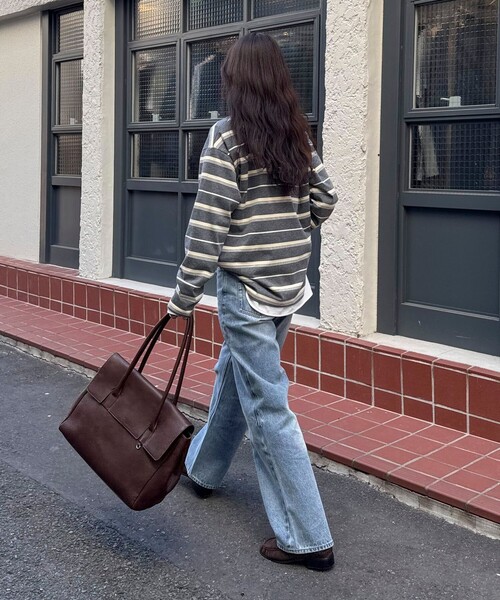 fredy emue（フレディエミュ）の「【待望の新色＆サイズ展開追加／@sora_522m企画】BASIC STRAIGHT DENIM（デニムパンツ・レディース・ブルー/ブラック/アイボリー・37/36/34/38）」の9枚目の写真