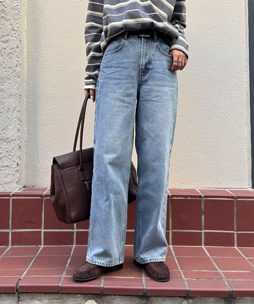 fredy emue（フレディエミュ）の「【待望の新色＆サイズ展開追加／@sora_522m企画】BASIC STRAIGHT DENIM（デニムパンツ・レディース・ブルー/ブラック/アイボリー・37/36/34/38）」の10枚目の写真