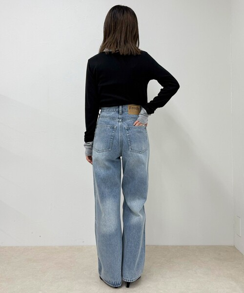 fredy emue（フレディエミュ）の「【待望の新色＆サイズ展開追加／@sora_522m企画】BASIC STRAIGHT DENIM（デニムパンツ・レディース・ブルー/ブラック/アイボリー・37/36/34/38）」の16枚目の写真