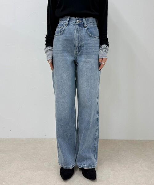fredy emue（フレディエミュ）の「【待望の新色＆サイズ展開追加／@sora_522m企画】BASIC STRAIGHT DENIM（デニムパンツ・レディース・ブルー/ブラック/アイボリー・37/36/34/38）」の21枚目の写真