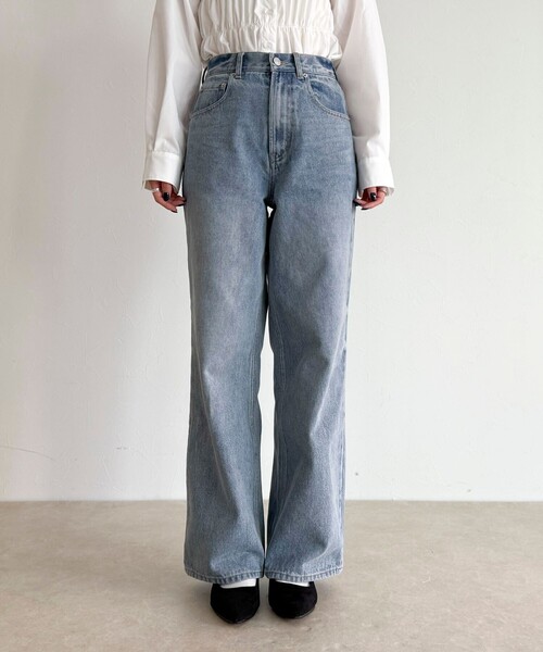 fredy emue（フレディエミュ）の「【待望の新色＆サイズ展開追加／@sora_522m企画】BASIC STRAIGHT DENIM（デニムパンツ・レディース・ブルー/ブラック/アイボリー・37/36/34/38）」の22枚目の写真