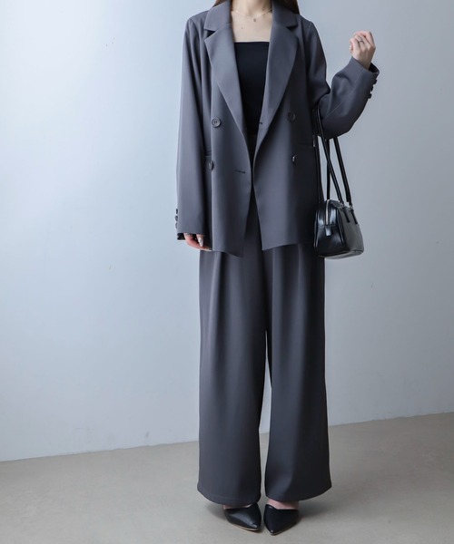 WEGO（ウィゴー）の「WEGO/【26年春夏新作】タックワイドスラックス（スラックス・レディース・グレー/ブラウン/ブラック・LARGE/MEDIUM）」の14枚目の写真