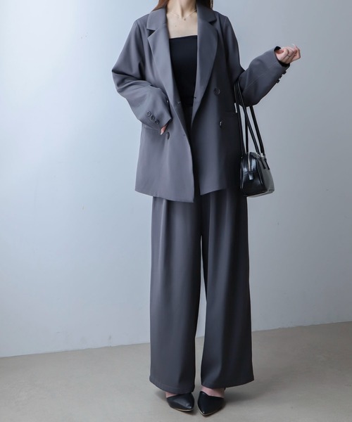 WEGO（ウィゴー）の「WEGO/【26年春夏新作】タックワイドスラックス（スラックス・レディース・グレー/ブラウン/ブラック・LARGE/MEDIUM）」の15枚目の写真