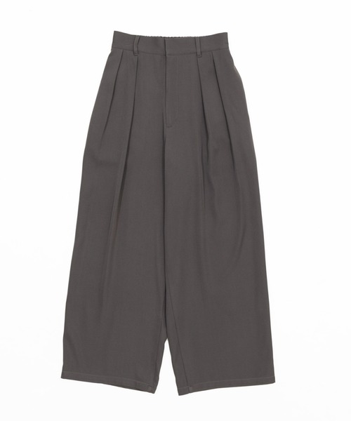 WEGO(ウィゴー)の「WEGO/タックワイドスラックス(スラックス・レディース・グレー/ブラウン/ブラック・LARGE/MEDIUM)」の9枚目の写真