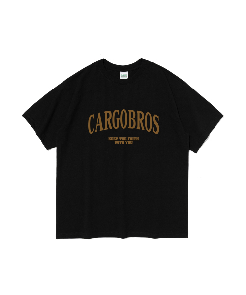 CARGOBROS(カーゴブロス)の「アーチロゴオーバー半袖Tシャツ(ブラック)(Tシャツ/カットソー・メンズ・その他・2XL/L/M/S/XL)」の1枚目の写真