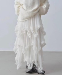 Achic（アシック）の「チュールレース ロングスカート（スカート）」