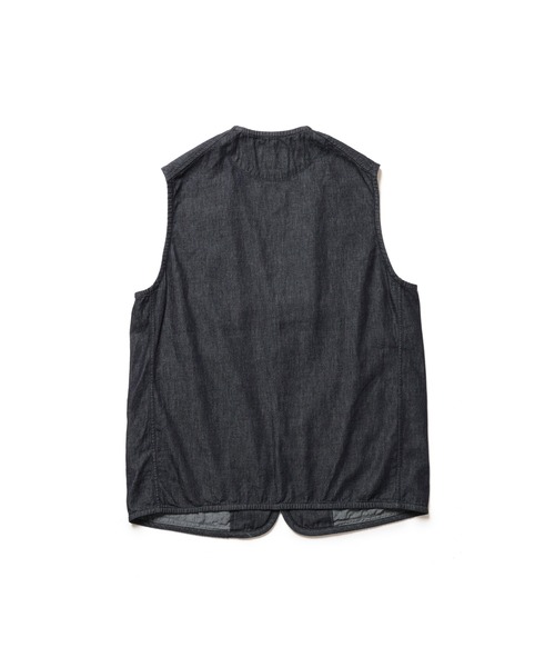 MR.OLIVE（ミスターオリーブ）の「RINSE WASH 6oz SUPER LIGHT DENIM / ONE BUTTON VEST /M261111（ベスト・メンズ・ナチュラル/ブラック/インディゴブルー・MEDIUM/LARGE）」の10枚目の写真
