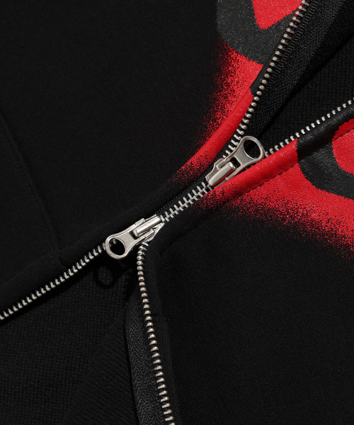 NICE GHOST CLUB(ナイスゴーストクラブ)の「LOVE YUCK FOU HOODIE ZIP UP_BLACK(NG2EFUM484A)(パーカー・レディース・ブラック・S/M/L)」の5枚目の写真