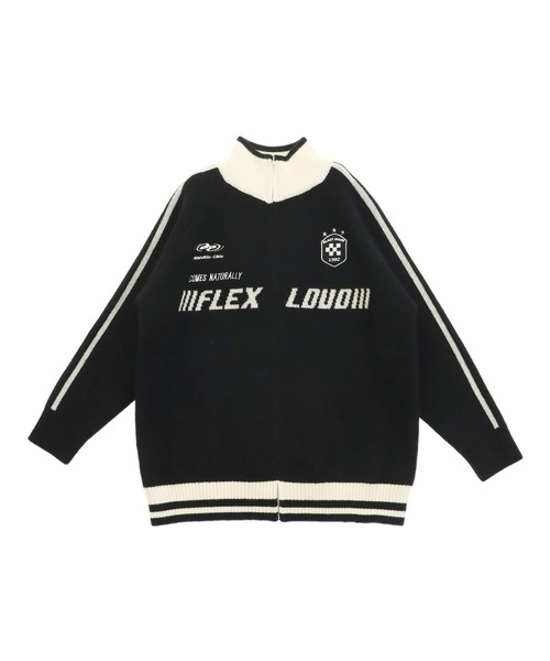 ANAP（アナップ）の「ゲーミング ロゴ ハイネック ジップ ニット パーカー（ニット/セーター・レディース・ブラック/ベージュ/ネイビー・F）」の21枚目の写真