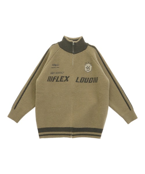 ANAP（アナップ）の「ゲーミング ロゴ ハイネック ジップ ニット パーカー（ニット/セーター・レディース・ブラック/ベージュ/ネイビー・F）」の22枚目の写真