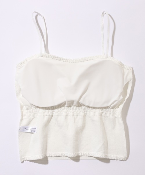 Lace Ladies(レースレディース)の「ソリッドカラー ノンワイヤー ハートネック カップ付き キャミソール(キャミソール・レディース・ベージュ/ホワイト/ブラック・FREE)」の14枚目の写真