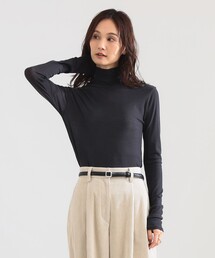 強撚 フライス タートルネック プルオーバー