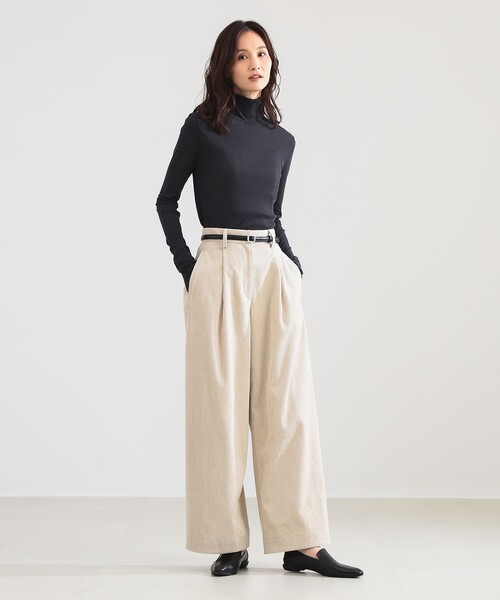 Demi-Luxe BEAMS(デミルクス ビームス)の「強撚 フライス タートルネック プルオーバー(Tシャツ/カットソー・レディース・ライム/カーキ/ホワイト/グリーン系その他3/ブラック系その他4・ONE SIZE)」の8枚目の写真