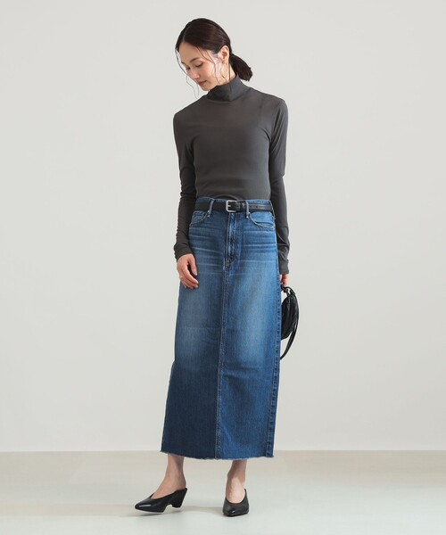 Demi-Luxe BEAMS(デミルクス ビームス)の「強撚 フライス タートルネック プルオーバー(Tシャツ/カットソー・レディース・ライム/カーキ/ホワイト/グリーン系その他3/ブラック系その他4・ONE SIZE)」の11枚目の写真