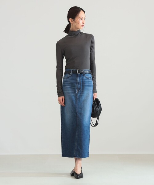 Demi-Luxe BEAMS(デミルクス ビームス)の「強撚 フライス タートルネック プルオーバー(Tシャツ/カットソー・レディース・ライム/カーキ/ホワイト/グリーン系その他3/ブラック系その他4・ONE SIZE)」の12枚目の写真