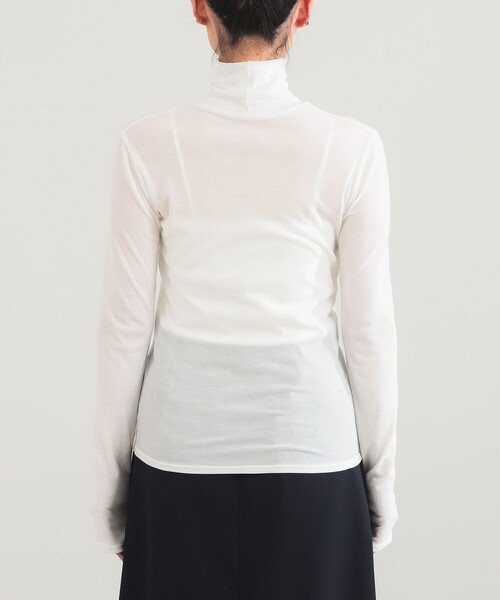 Demi-Luxe BEAMS（デミルクス ビームス）の「強撚 フライス タートルネック プルオーバー（Tシャツ/カットソー・レディース・ライム/カーキ/ホワイト・ONE SIZE）」の10枚目の写真