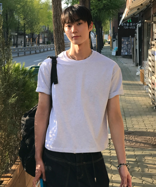 LEIRE（ルアール）の「エッセンシャルクロップTシャツ[ホワイトメランジ]（Tシャツ/カットソー・メンズ・その他・LARGE/MEDIUM/XX-LARGE/X-LARGE）」の18枚目の写真