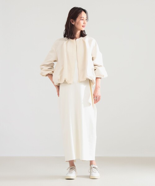 Demi-Luxe BEAMS(デミルクス ビームス)の「コットン ナイロン パフ ブルゾン(ブルゾン・レディース・ネイビー/ホワイト系その他5・38/36)」の4枚目の写真
